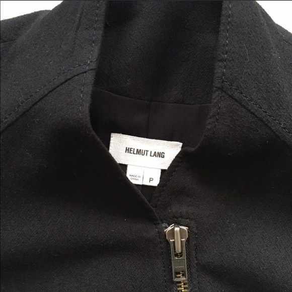 HELMUT LANG Eon Jacket Leather & Wool Asymmetrical Jacket P - Picture 10 of 11